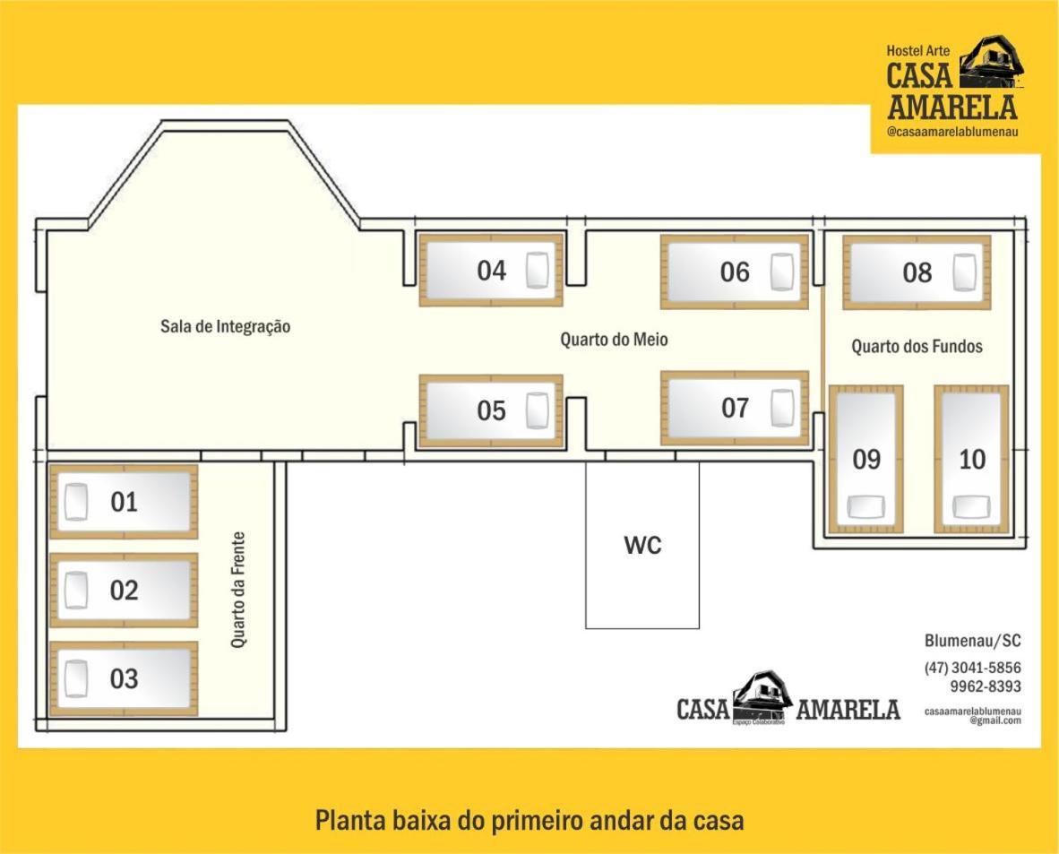 Casa Amarela Blumenau Hospedagem Alternativa Albergue Exterior foto